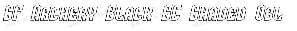 SF Archery Black SC Shaded Oblique字体转换